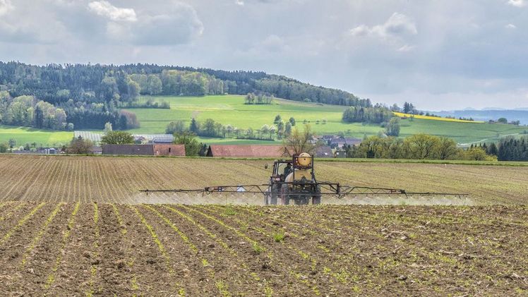 Spritzmittel stehen in der Kritik: Gleich zwei Volksinitiativen zielen auf eine Reduktion des Pestizid-Einsatzes. Bild: Andreas Ricklin/landwirtschaft.ch.