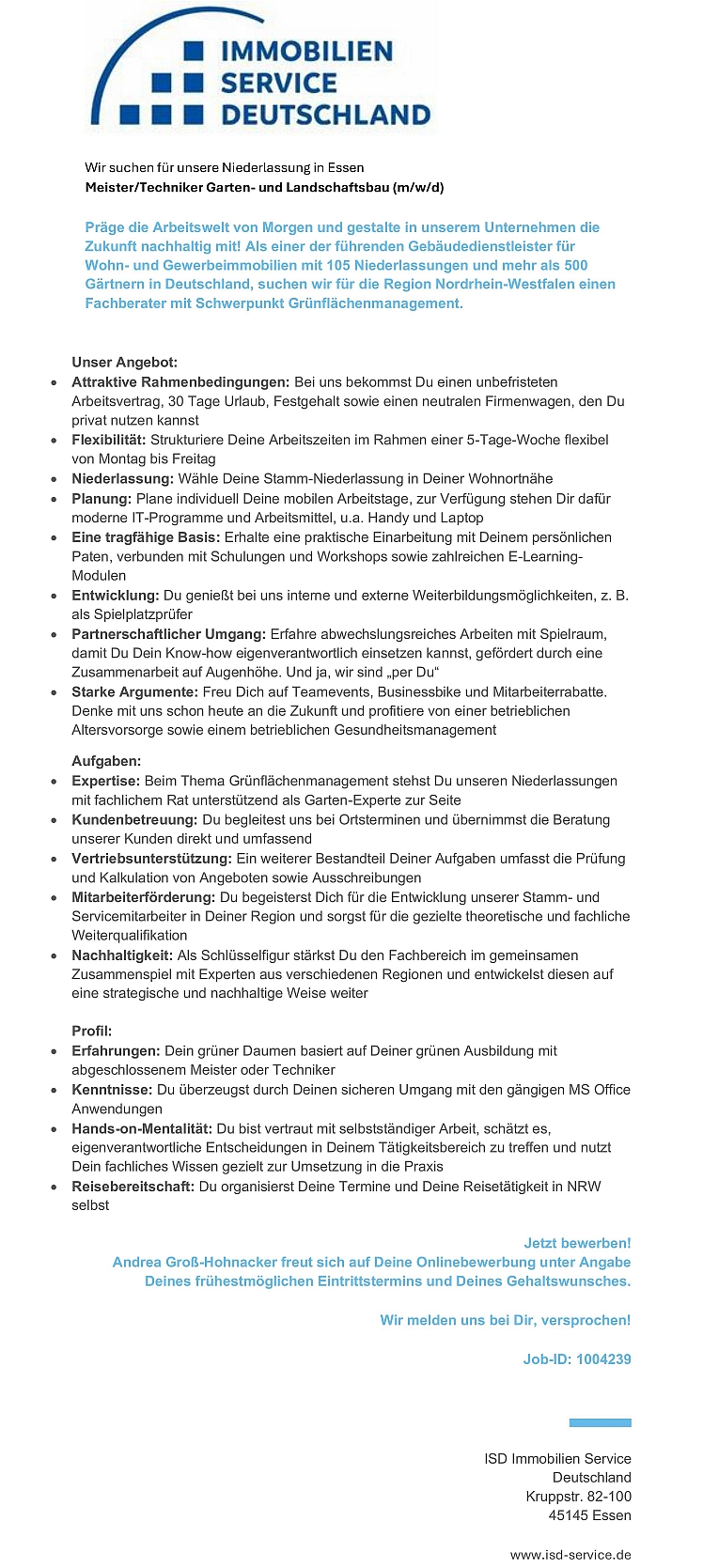 Meister/Techniker im Garten- und Landschaftsbau (m/w/d)
