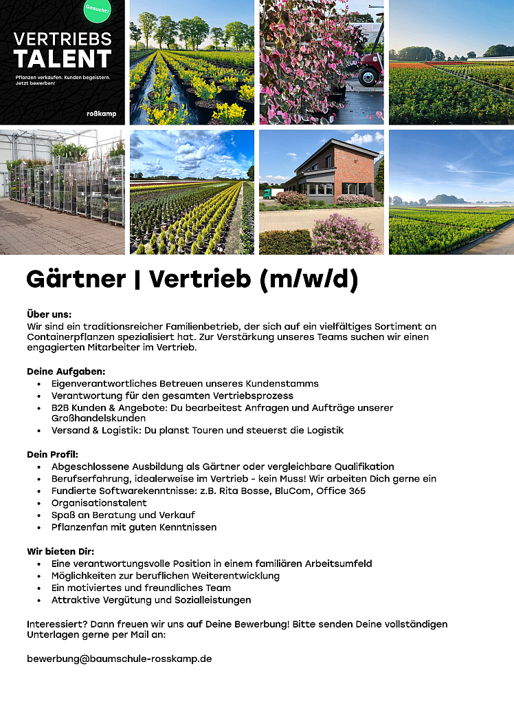 Gärtner Vertrieb (m/w/d) 