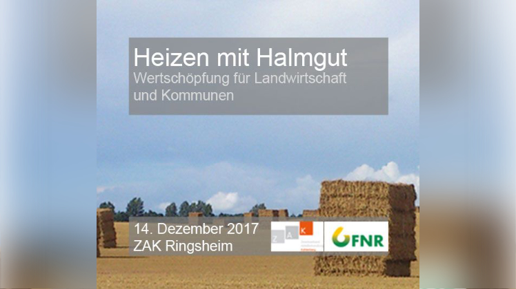 Fachtagung "Heizen mit Halmgut" in Ringsheim" findet am 14. Dezember 2017 in Ringsheim statt.