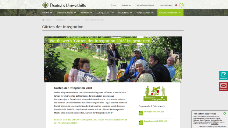 Screenshot der Wettbewerbsseite. Screenshot: GABOT.