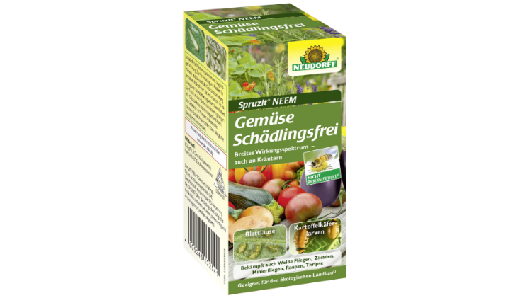 Spruzit NEEM GemüseSchädlingsfrei von Neudorff. Bild: Neudorff. Spruzit NEEM GemüseSchädlingsfrei von Neudorff. Bild: Neudorff.